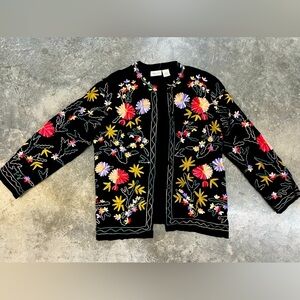 Western Boho Flower embroider  Jacket